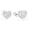 24680 2 stribrne nausnice pecka so zirkónom biele srdce 11032 1