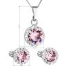 24743 1 súprava šperku s kryštálmi swarovski nausnice retiazok a prívesok ružovej guľate 39352 3 light rose