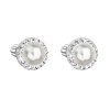 24794 stribrne nausnice pecka s kryštálmi swarovski a bielou perlou kulate 31314 1