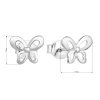 25106 1 stribrne nausnice biely motyl 11060 1