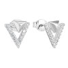 25112 stribrne nausnice pecka so zirkónom biely trojuholnik 11081 1