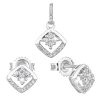 25208 sada šperku so zirkónom nausnice a prívesok biely kosoštvorec 19025 1