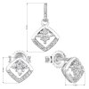 25208 1 sada šperku so zirkónom nausnice a prívesok biely kosoštvorec 19025 1