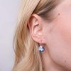 16322 stribrne nausnice visaci s krystaly swarovski fialove kulate 31106 5