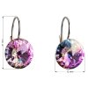 16322 2 stribrne nausnice visiace s kryštálmi swarovski fialove kulate 31106 5