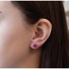 25730 1 stribrne nausnice pecka so swarovski krystalmi rusove kulate 31113 3 fuchsia