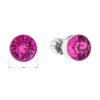 25730 3 stribrne nausnice pecka so swarovski krystalmi rusove kulate 31113 3 fuchsia