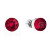 25739 3 stribrne nausnice pecka so swarovski krystalmi cervene kulate 31113 3 ruby