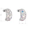 25754 3 stribrne nausnice visiace s kryštálmi swarovski ab efekt pulkruh 31164 2