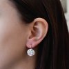 25760 1 stribrne nausnice visiace s kryštálmi swarovski ab efekt kulate 31176 2