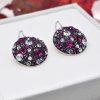 25763 stribrne nausnice visaci s krystaly swarovski fialove kulate 31176 3 dark amethyst