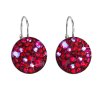 25772 stribrne nausnice visiace s kryštálmi swarovski cervene kulate 31176 3 cherry