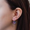 25805 1 stribrne nausnice visiaci s kryštálmi swarovski mix farieb kulate 31176 4 galaxy