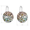 25808 3 stribrne nausnice visiaci s kryštálmi swarovski mix farieb kulate 31176 4 chameleón
