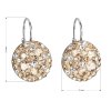 25811 3 stribrne nausnice visiace s kryštálmi swarovski zlate kulate 31176 5 gold