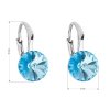 25823 3 stribrne nausnice visiace s kryštálmi swarovski modre kulate 31229 3 aqua