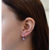 25841 1 stribrne nausnice visiaci s kryštálmi swarovski fialove kulate 31230 3 violet