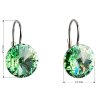 16325 2 stribrne nausnice visiace s kryštálmi swarovski zelene kulate 31106 3