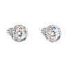 25868 stribrne nausnice pecka s kryštálmi swarovski ab efekt kulate 31336 2
