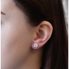 25868 2 stribrne nausnice pecka s kryštálmi swarovski ab efekt kulate 31336 2