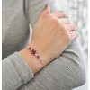 25913 1 strieborný náramok so swarovski kryštálmi ružová kyticka 33112 3 fuchsia