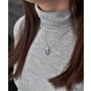 25931 2 strieborný prívesok s kryštálmi swarovski fialové guľaty rivoli 34112 3 violet