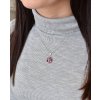 25943 1 strieborný prívesok s kryštálmi swarovski fialové guľaty 34225 3 ametyst