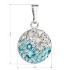 25952 3 stribrny prívesok s kryštálmi swarovski modry guľaty 34225 3 light turquoise