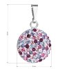 25958 3 strieborný prívesok s kryštálmi swarovski mix fialové guľaty 34225 3