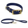 paw and you biothane set navy blue