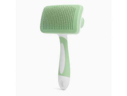 Kartáč na psy – samočisticí zelený vyčesávací kartáč