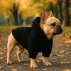 Černá beránková mikina s kapucí pro psa (1)
