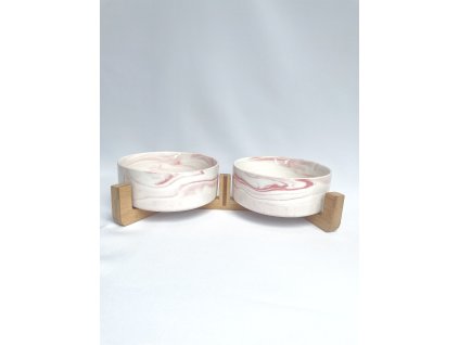 Misky set - růžový mramor