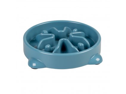 Miska DUVO+ na pomalé jedenie modrá 300ml S 19x4cm1