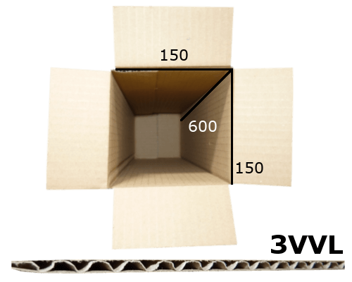 Kartonový tubus 150x150x600 mm