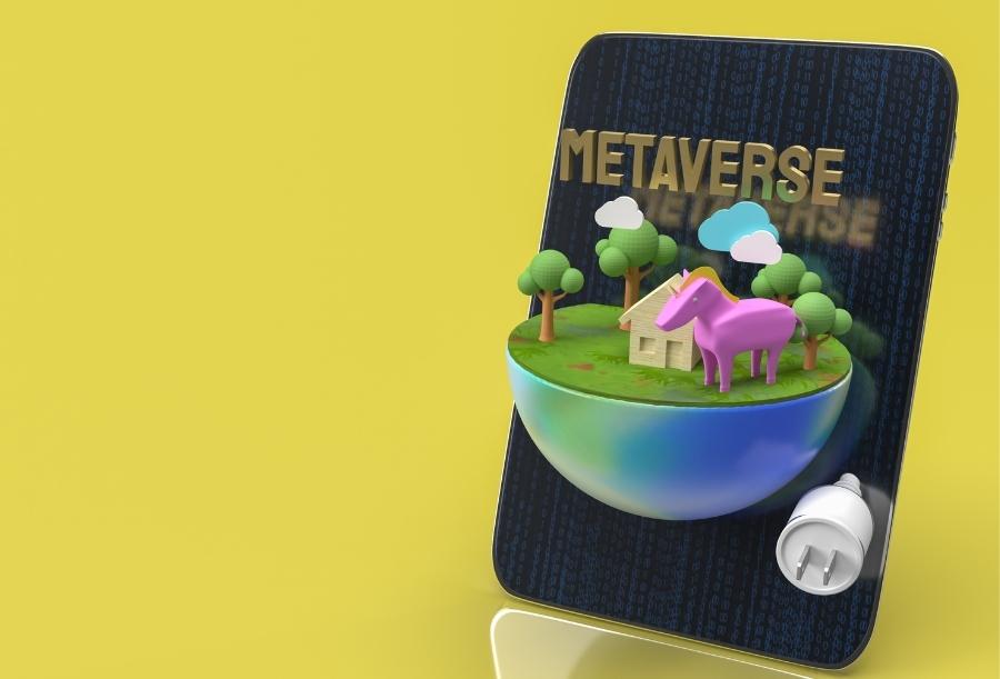 Ilustrácia digitálneho sveta metaverse