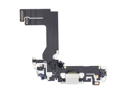 iPhone 13 - Nabijaci konektor s flex kablom a mikrofonmi (biela)