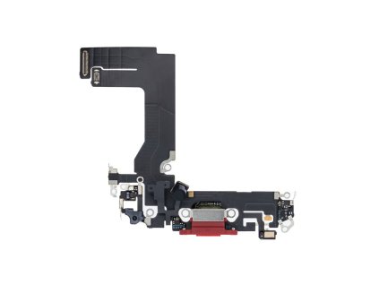 iPhone 13 - Nabijaci konektor s flex kablom a mikrofonmi (cervená)