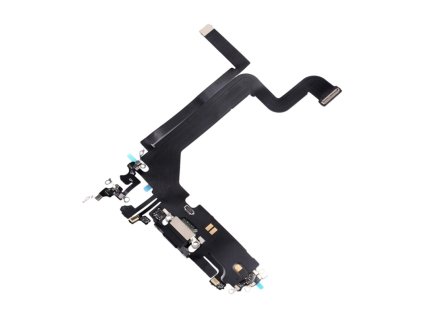 IPHONE 14 Pro Max - Nabíjací konektor s flex káblom a mikrofónmi (čierna)