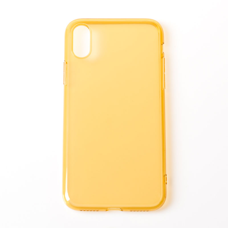 IPHONE X - gumený obal - priehľadná zlatá
