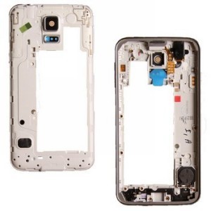 Samsung Galaxy S5 Stredový rám s dielmi (strieborná)