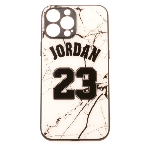 IPHONE 13 Pro Max - Sklenený obal - Jordan 23 - biela