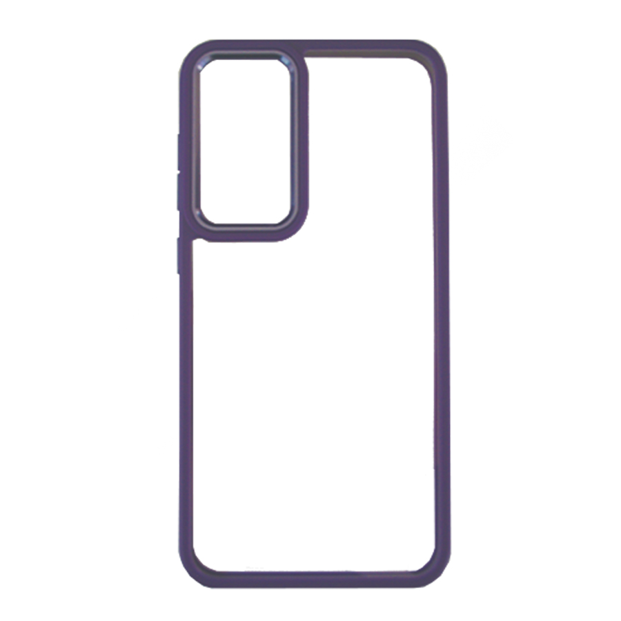 Samsung Galaxy S23 Plus - plastový obal s farebným rámom - fialová