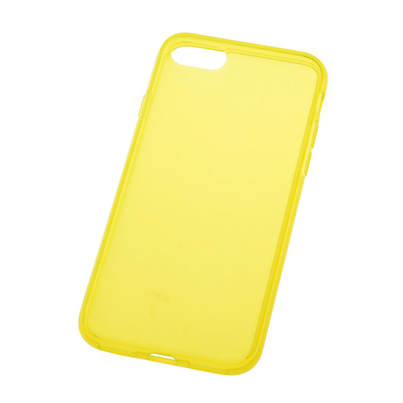 IPHONE 7 - gumený obal - priehľadná žltá