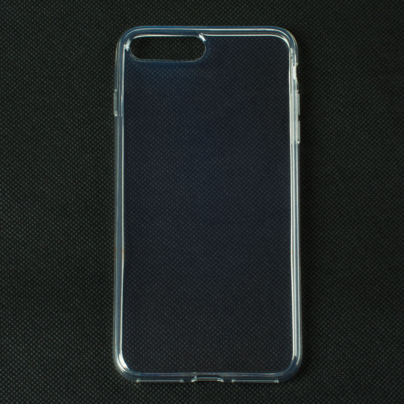 IPHONE 8 Plus - gumený obal - priehľadná
