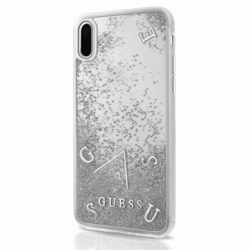 Guess - Hard liquid - IPHONE X - strieborná
