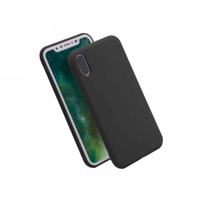 IPHONE X - gumený obal - čierna