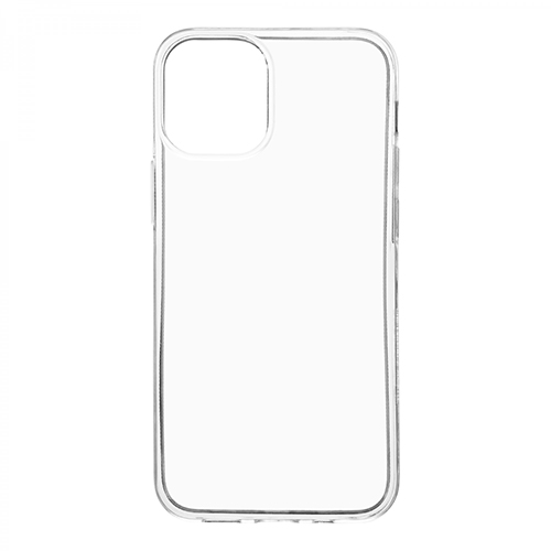 IPHONE 12 Mini - gumený obal - priehľadná