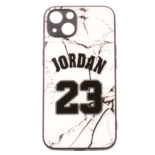 IPHONE 13 - Sklenený obal - Jordan 23 - biela