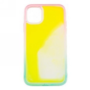 IPHONE 11 Pro Max - Svietiaci neónový obal s pieskom - Žltá